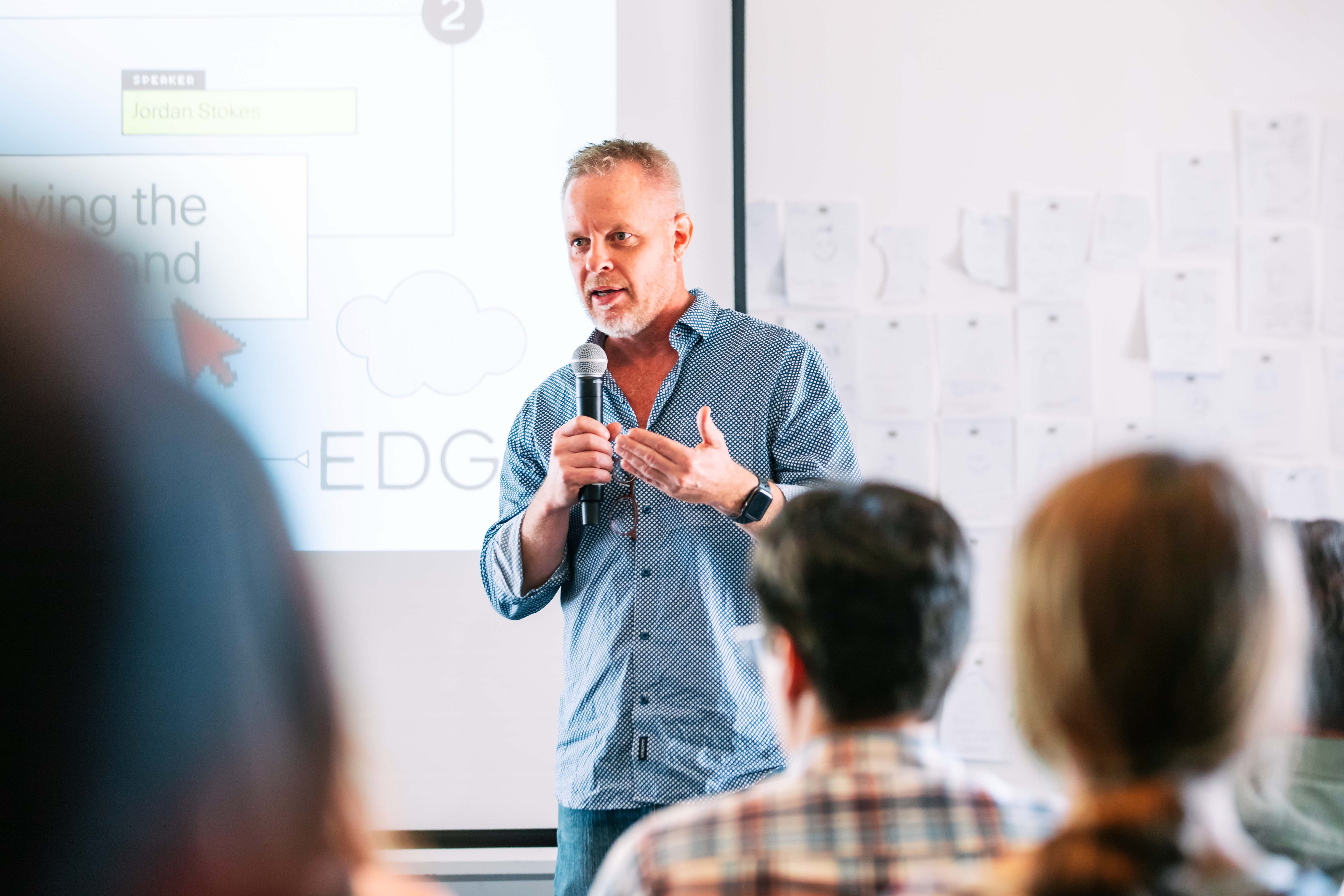 Jonas Bengtsson presenting at Edge Impact